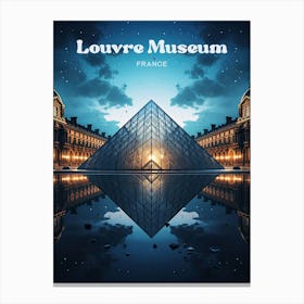 The Louvre Tourist Destination Travel Illustration Leinwandbilder