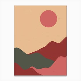 Abstract Mountain Landscape 3 Canvas Print