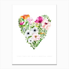 Grateful Heart Anemones Canvas Print