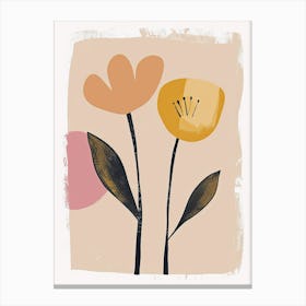 Gaziantep Flower Market Boho Minimalist Style Canvas Print