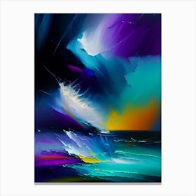 Stormy Weather Waterscape Bright Abstract 1 Canvas Print