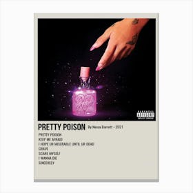 PRETTY POISON By Nessa Barrett. 2021 Poster 3 Canvas Print