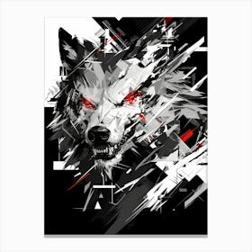 Abstract Wolf Canvas Print