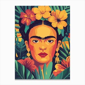 Frida floral Canvas Print