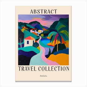 Abstract Travel Collection Poster Barbados 5 Canvas Print