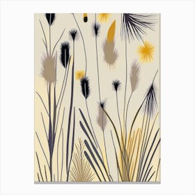 Prairie Dropseed Wildflower Modern Muted Colours 2 Canvas Print