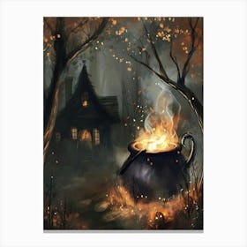 Halloween Cauldron Canvas Print