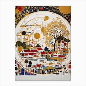 Abstract Village no3 Toile