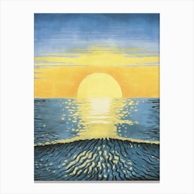 Sunset Over The Ocean 76 Canvas Print