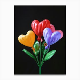 Bright Inflatable Flowers Bleeding Heart 4 Canvas Print