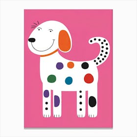 Polka Dot Dog Canvas Print