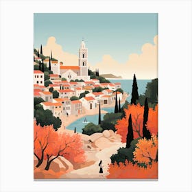 Algarve, Portugal, Graphic Illustration 3 Canvas Print