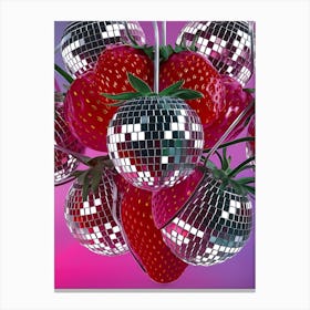 Disco Strawberries 1 Canvas Print