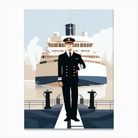 Titanic Crew Minimalist Illustration 3 Canvas Print