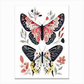 Colourful Insect Illustration Butterfly 3 Canvas Print
