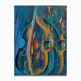 Living Room Wall Art With Cello Canvas Print