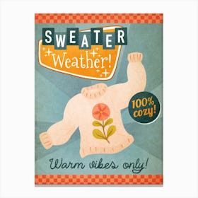 Mid Century Cosy Sweater Weather Canvas Print