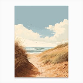 The Norfolk Coast Path England 2 Hiking Trail Landscape Canvas Print