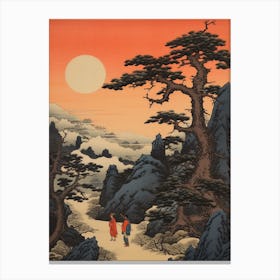 Mount Kurodake, Japan Vintage Travel Art 1 Canvas Print