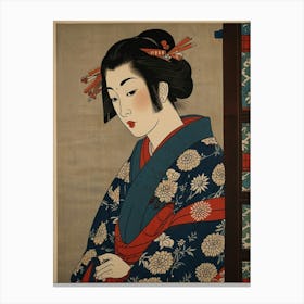 Geisha Woman Canvas Print