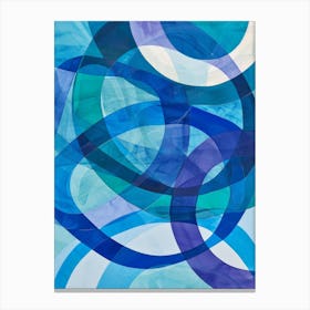 Blue Circles 40 Canvas Print