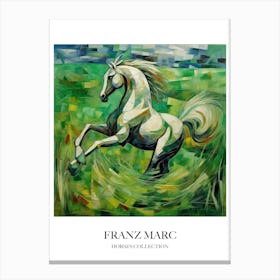 Franz Marc Inspired Horses Collection Painting 08 Canvas Print