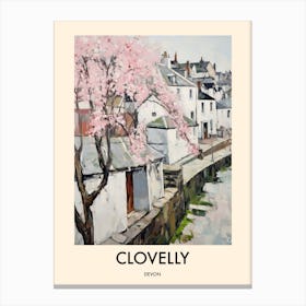 Clovelly (Devon) Painting 1 Travel Poster Canvas Print