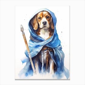 Beagle Dog As A Jedi 2 Canvas Print