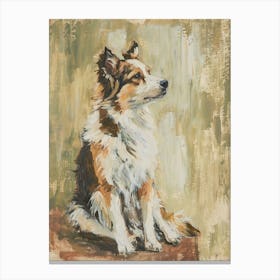 Icelandic Sheepdog Acrylic Painting 5 Canvas Print