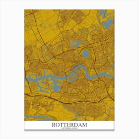 Rotterdam Yellow Blue Canvas Print