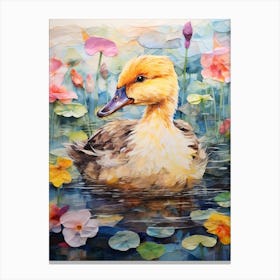 Mixed Media Ducks In The Pond 4 Canvas Print