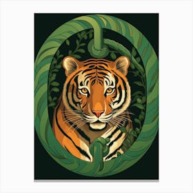 Tiger In The Jungle 32 Canvas Print