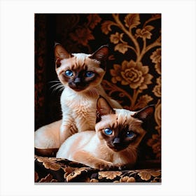 Siamese Cats Canvas Print