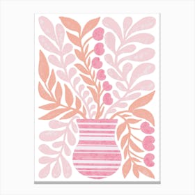 Romantic Pink Vase Canvas Print