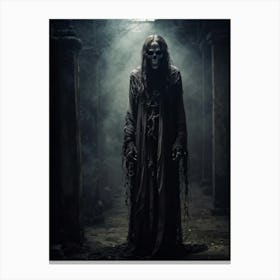 Ancient Health Frightened Daemon Human Rip Costume Scarey Afraid Invisible Evil Spook Ma (14) Canvas Print