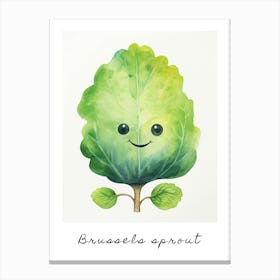 Friendly Kids Brussels Sprout Poster Canvas Print