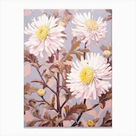Asters 7 Flower Painting Copy Canvas Print
