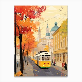 Vienna In Autumn Fall Travel Art 3 Canvas Print