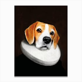 Miss Daisy The Beagle Dog Pet Portraits Canvas Print