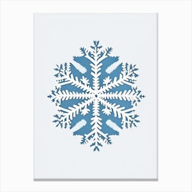 Stellar Dendrites, Snowflakes, Retro Minimal 1 Canvas Print