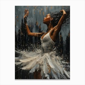 Dancer In The Rain 1 Canvas Print