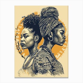 Two Black Women 8 Canvas Print