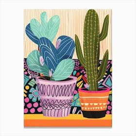 Cactus Pots 6 Canvas Print