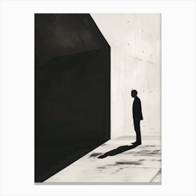 Shadow Of A Man, Minimalism 2 Canvas Print