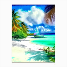 Muri Beach Cook Islands Soft Colours Tropical Destination Canvas Print
