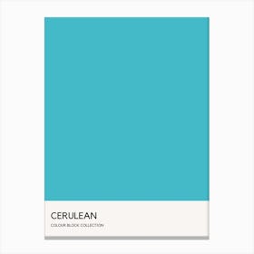 Cerulean Colour Block Poster Canvas Print