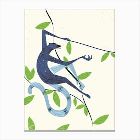 Monkey On A Branch Canvas Print