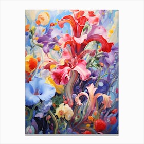 Tangled Garden Flowers Canvas Print
