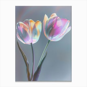 Iridescent Flower Tulip 5 Canvas Print
