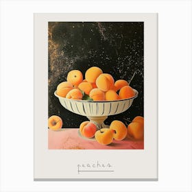 Art Deco Peaches 2 Poster Canvas Print